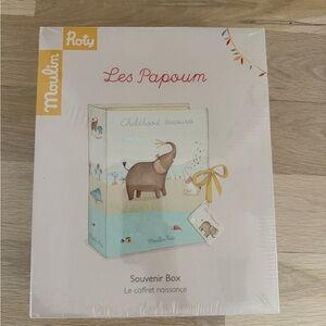 Brand New, Unopened Moulin Roty Les Papoum Souvenir Box - Multicolor